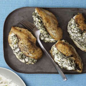 Spinach & Feta Stuffed Chicken Thighs