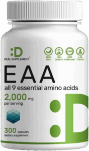 Essential Amino Acids (EAA) 2000mg Per Serving, 300 Capsules