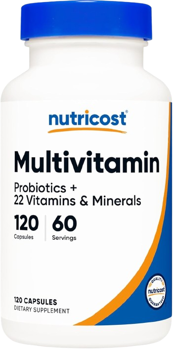Nutricost Multivitamin with Probiotics 120 Vegetarian Capsules